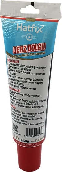 Hatfix Derz Dolgu Hızlı ve Pratik Su Geçirmez Beyaz 400GR
