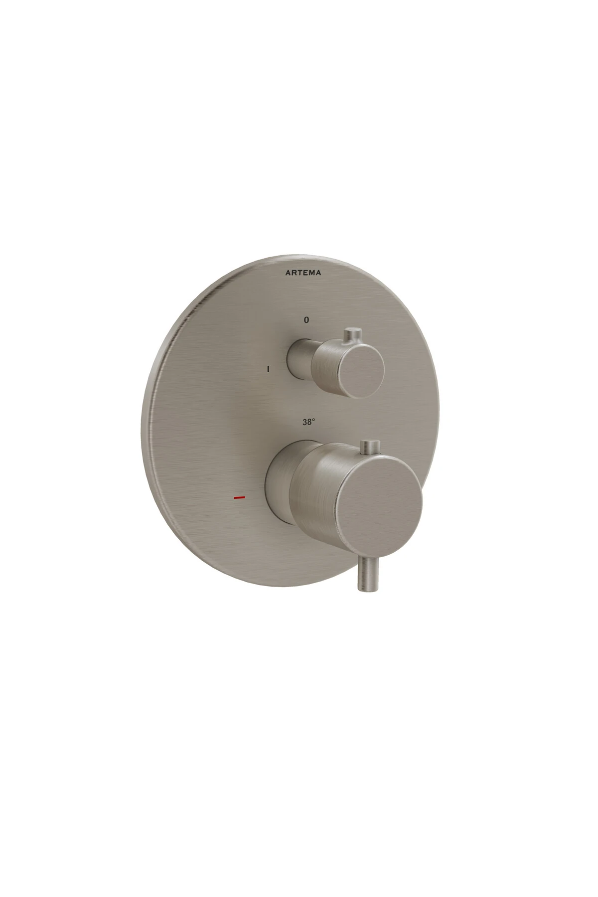 Artema Root Round A4325834 Ankastre Termostatik Banyo Bataryası, Fırçalı Nikel