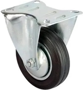 Servis Tekeri - Tablalı Siyah Sabit - Çap 150 mm ( Lisinya )