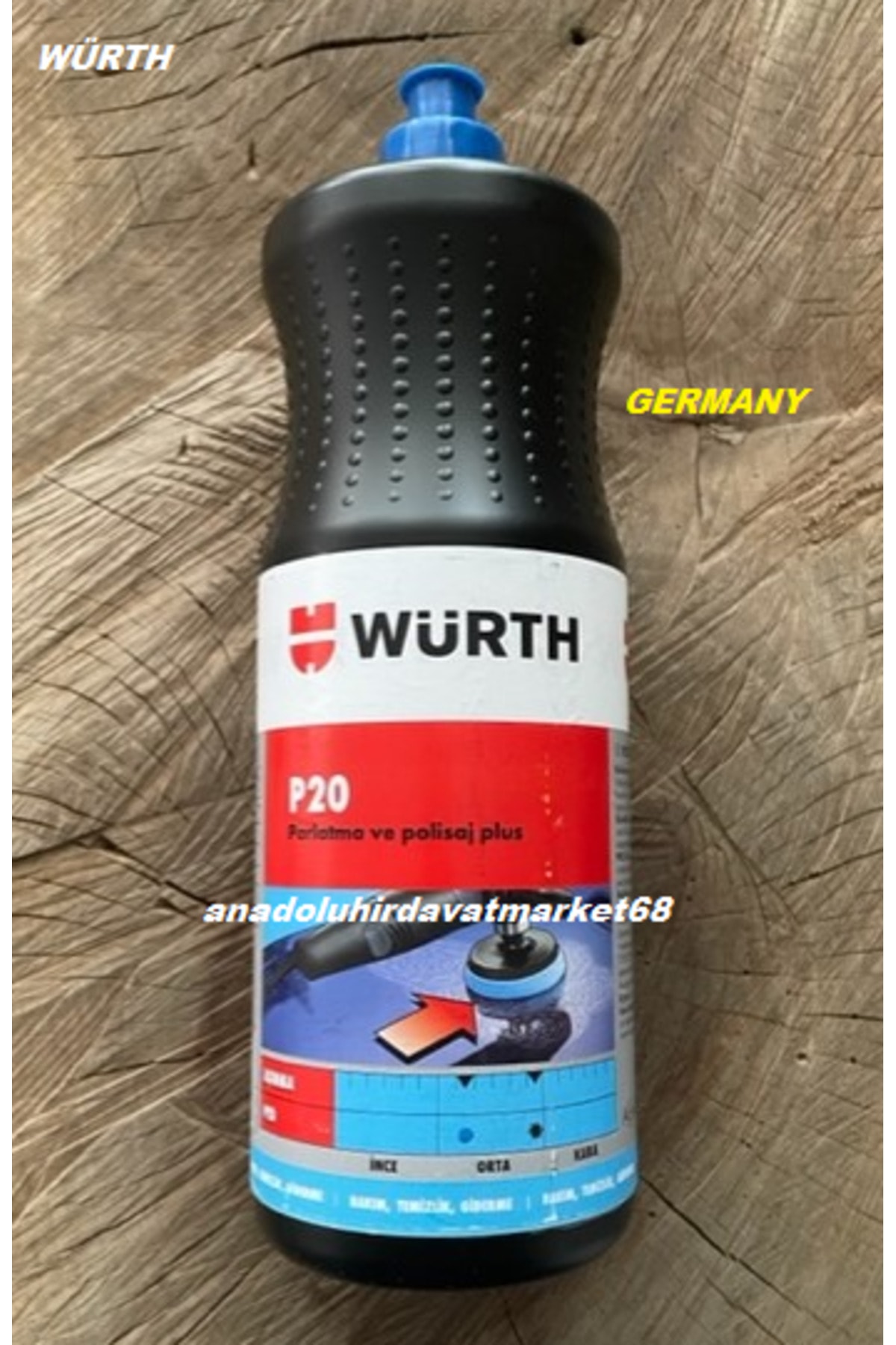 WÜRTH P20 OTO YÜZEY KORUMA PASTA CİLA PARLATMA CİLASI POLİSAJ CİLA