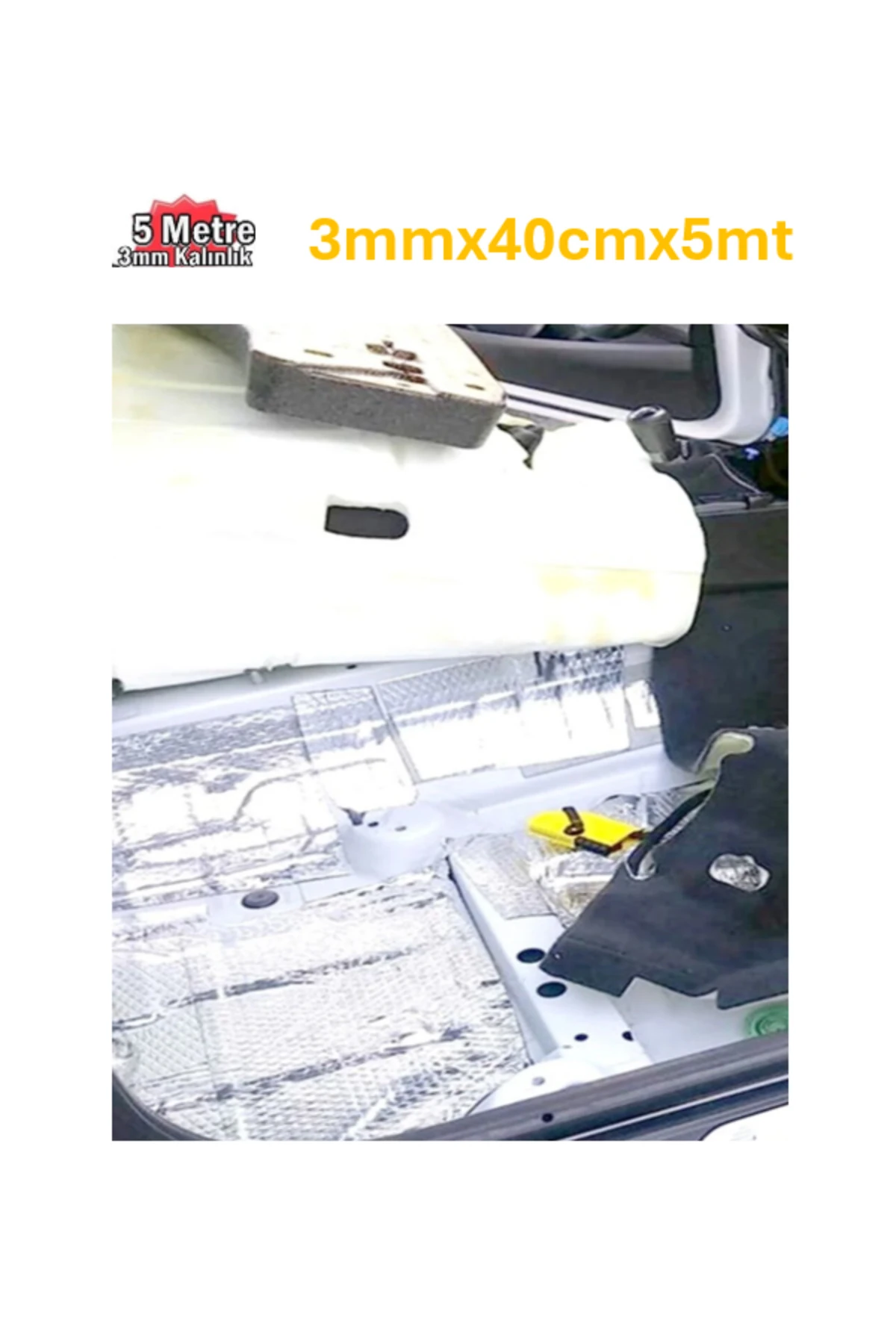 Folyolu Kauçuk Bant 3mmx40cmx5mt Isı Ve Ses İzolasyon Bandı Alüminyum Kauçuk Yalıtım Bandı