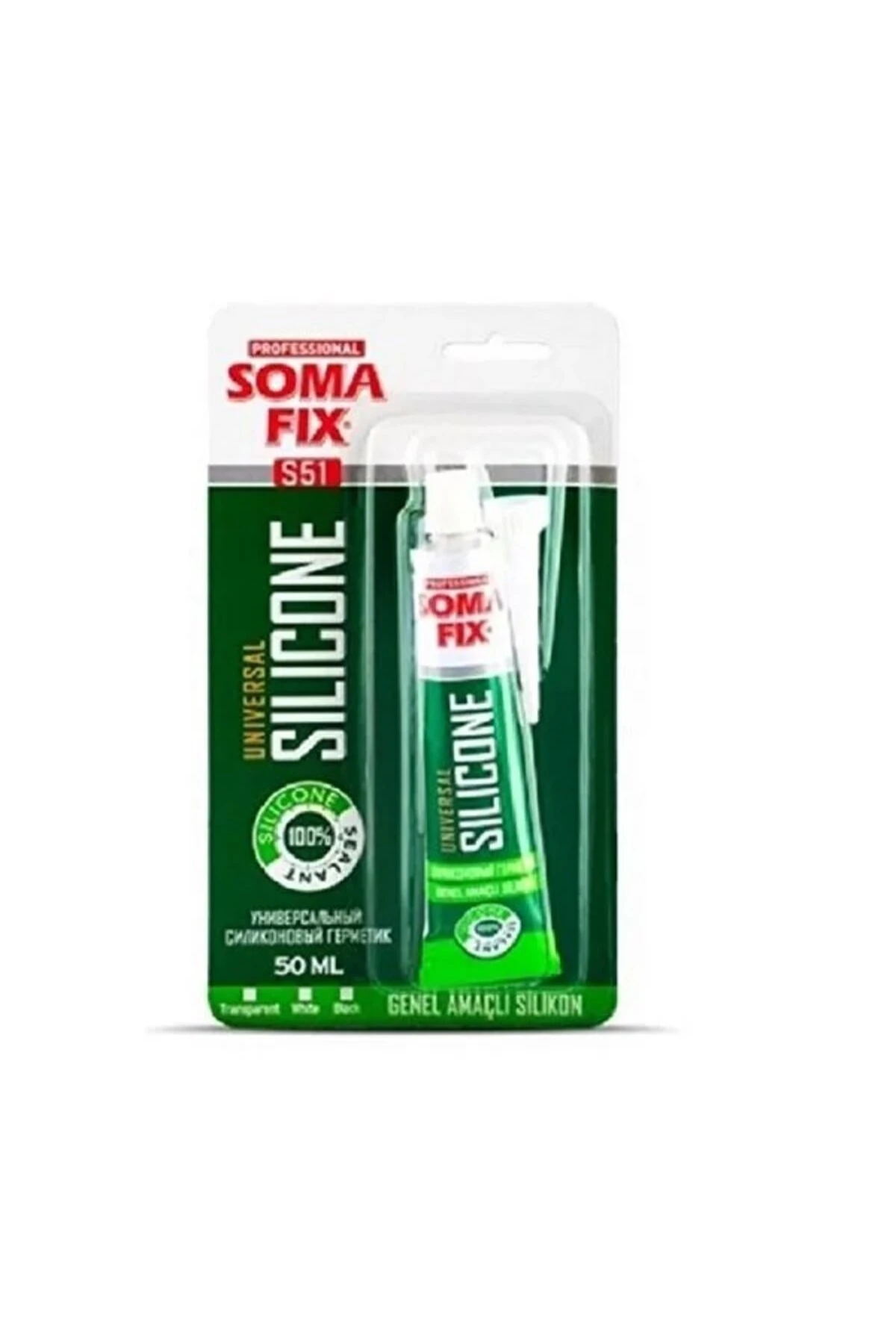 Şeffaf Tüp Silikon 50 ML Şeffaf