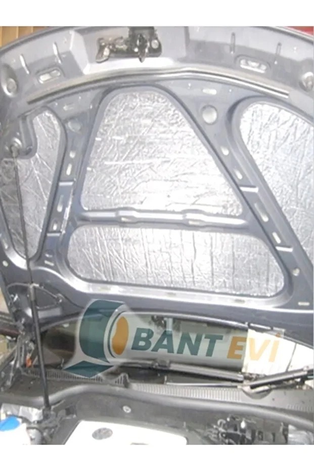 Kaput Altı Yalıtım 120x100cm 9mm Folyolu Yapışkanlı Karavan Oto Ses Ve Isı Yalıtım Malzemesi