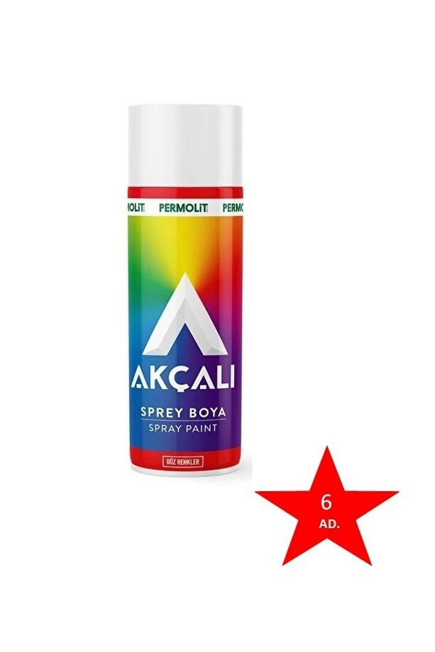 6 Ad. Sprey Boya Mat Siyah 400 ml ( Ral 526 )