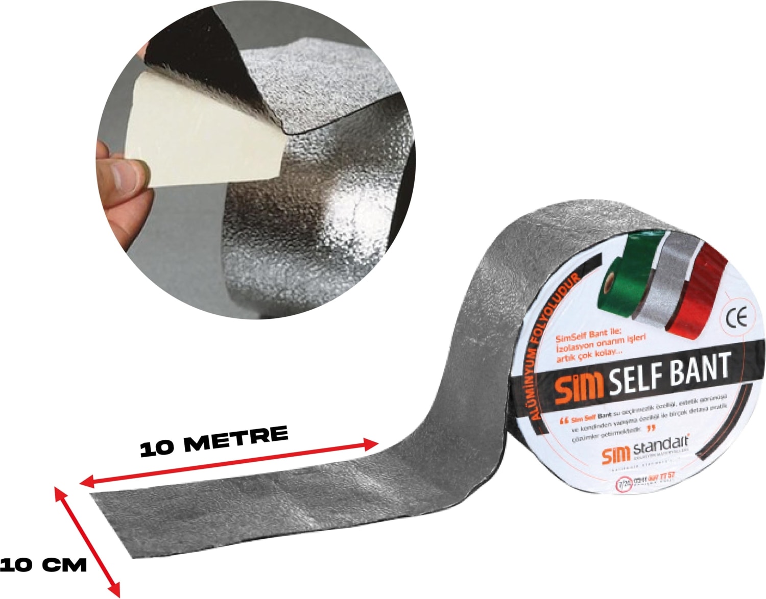 Erginlerticaret Simself Oto Ses Yalıtım Bantı Aluminyum