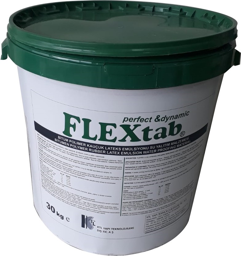 FLEX1K Bitüm Polimer Kauçuk Lateks Emülsiyon Su Yalıtım Malzemesi.