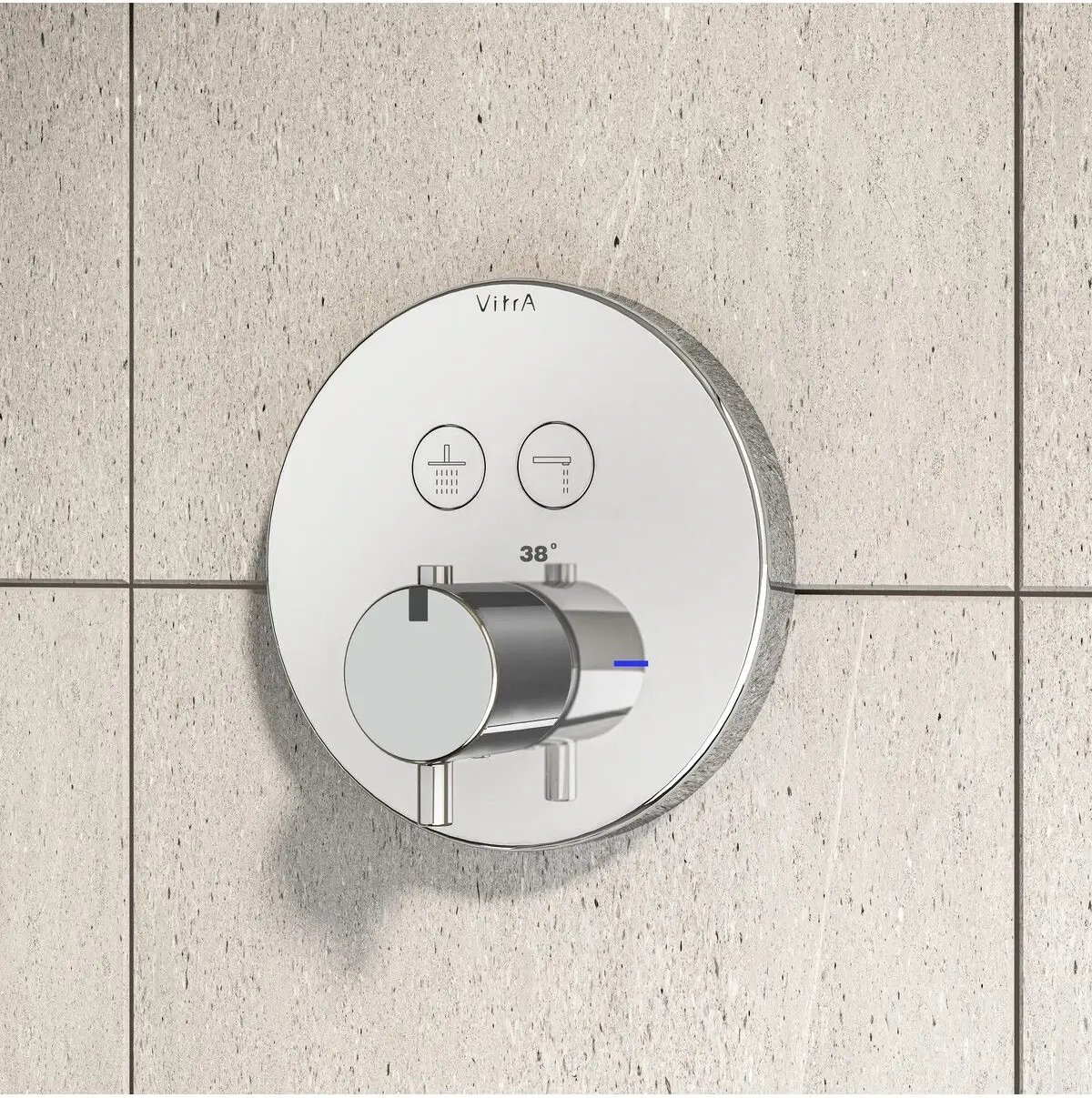 Aquaheat A42718 Ankastre Termostatik Banyo Bataryası, Sıva Üstü Grubu, Krom