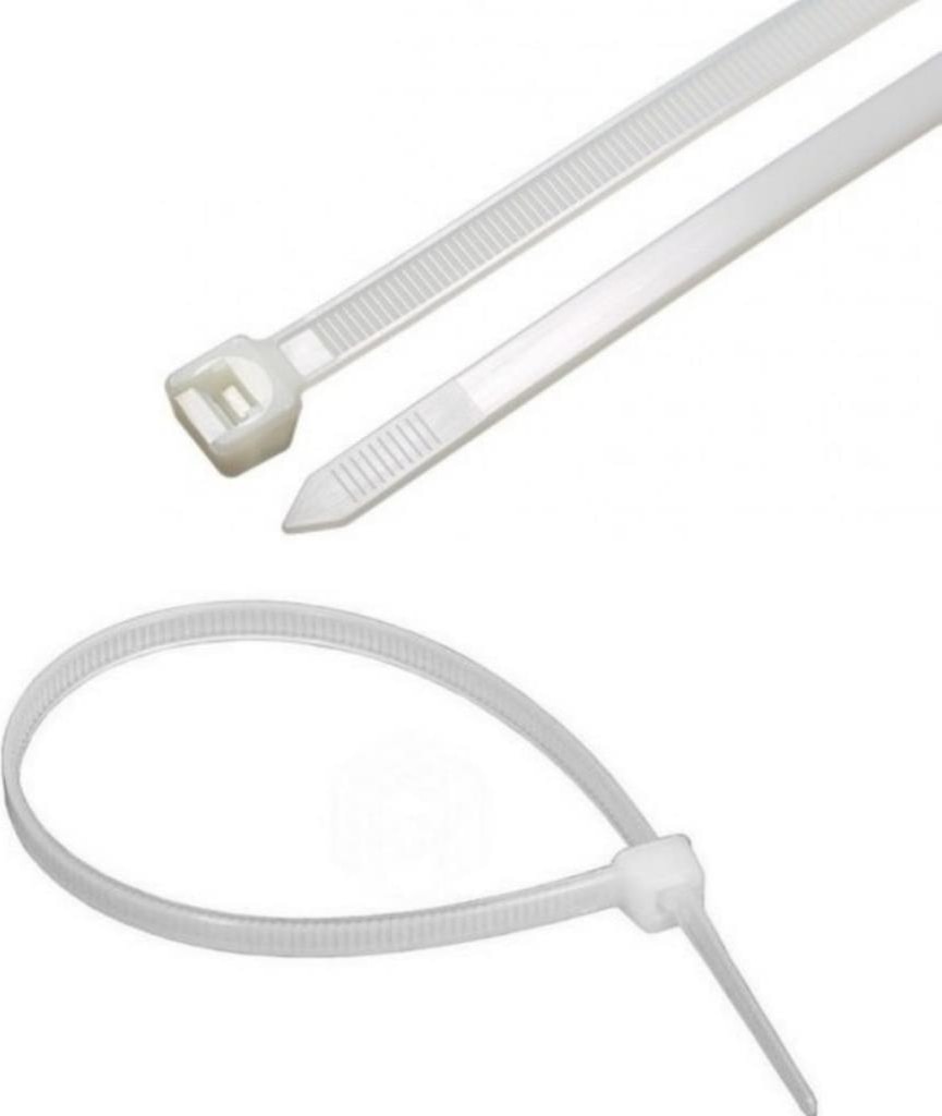 Plastik Cırt Kelepçe Beyaz 4.8 x 450 Mm. - 100 Adet