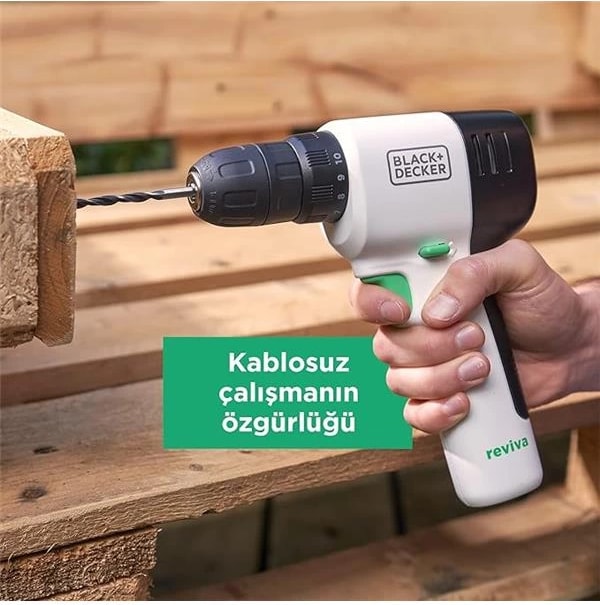 Black + Decker Reviva 12V Şarjlı Matkap (1,5AH)