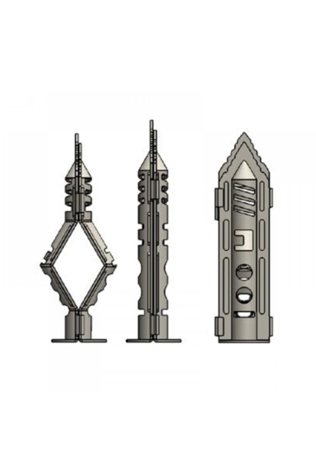 PARAŞÜT ALÇIPAN KORNİŞ DÜBELİ METAL TURBOLET JİLET ALÇIPAN DÜBELİ 40MM UZUN 1000 Adet