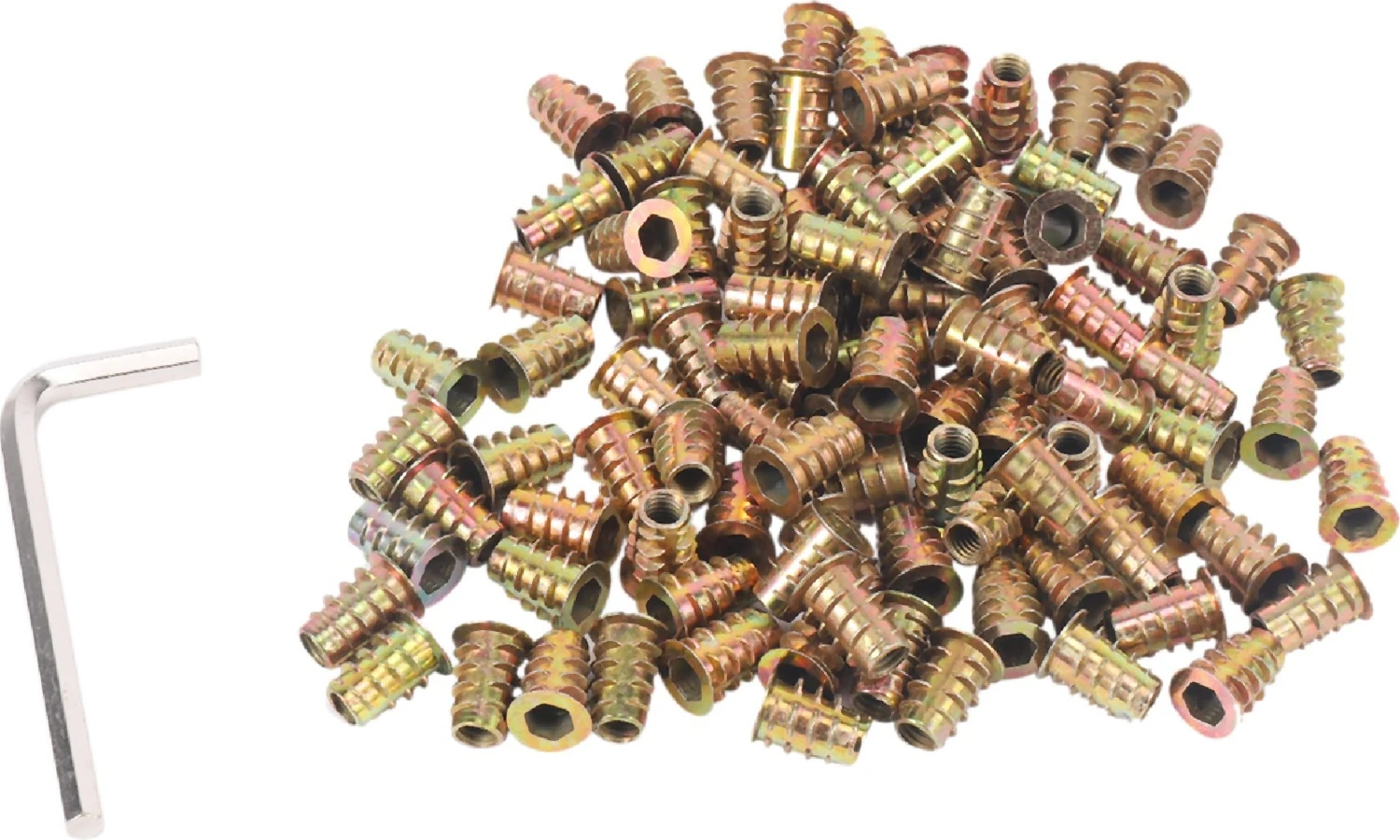 100 Adet M6 x 15MM Mobilya Vidası Somun Dişli Ahşap Ekler Cıvata Bağlantı Elemanı Konnektörü Altıgen Soket Sürücü (Yurt Dışından)