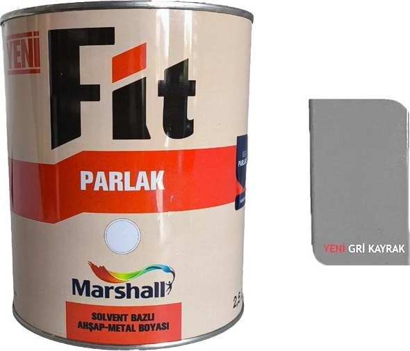 Fit Parlak Sentetik Yağlı Boya 0.75 Lt Yeni Gri Kayrak