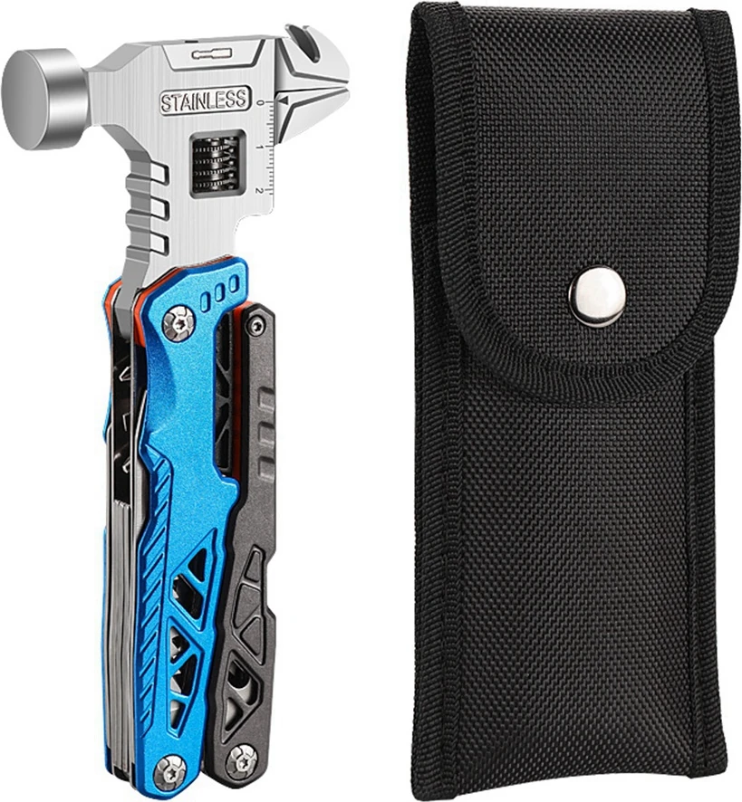 Çok Fonksiyonlu Yuvarlak Başlı Çekiç Katlanır Çivi Çekiç Pense Acil Durum Araca Monte Kombine Entegre Alet Çekiç (Yurt Dışından)