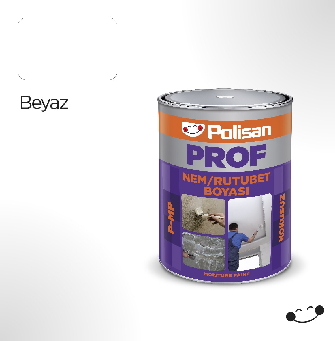 Prof Beyaz Kokusuz Nem ve Rutubet Boyası (P-Mp) 5 kg