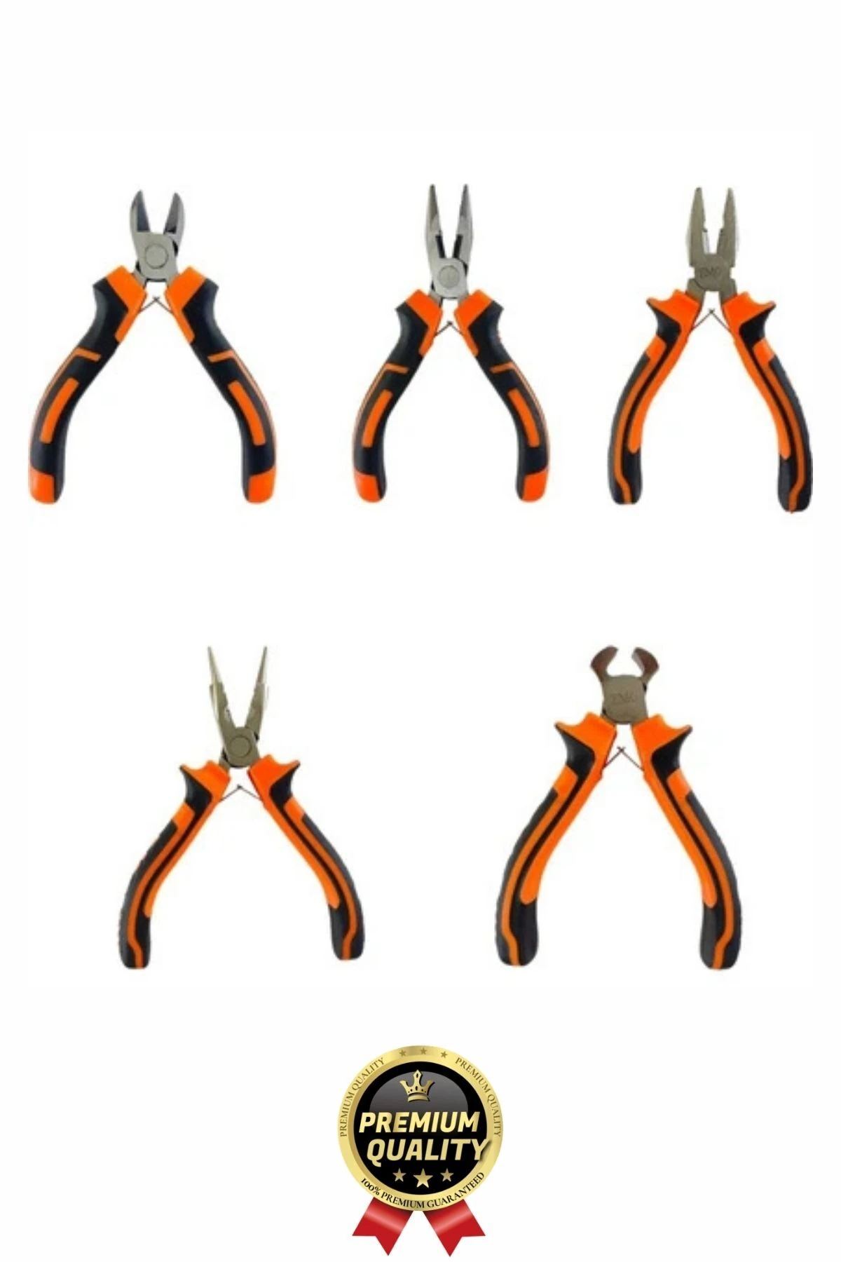 Profesyonel Bijuteri Set Dayanıklı Kıvırma Kesme Pense Yan Keski Karga Burun Hobi Alet Takımı 5 Adet