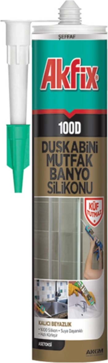 Duşakabin Silikonu 310 Ml Şeffaf,Küf Önleyici,Suya Dayanıklı,%100 Silikon