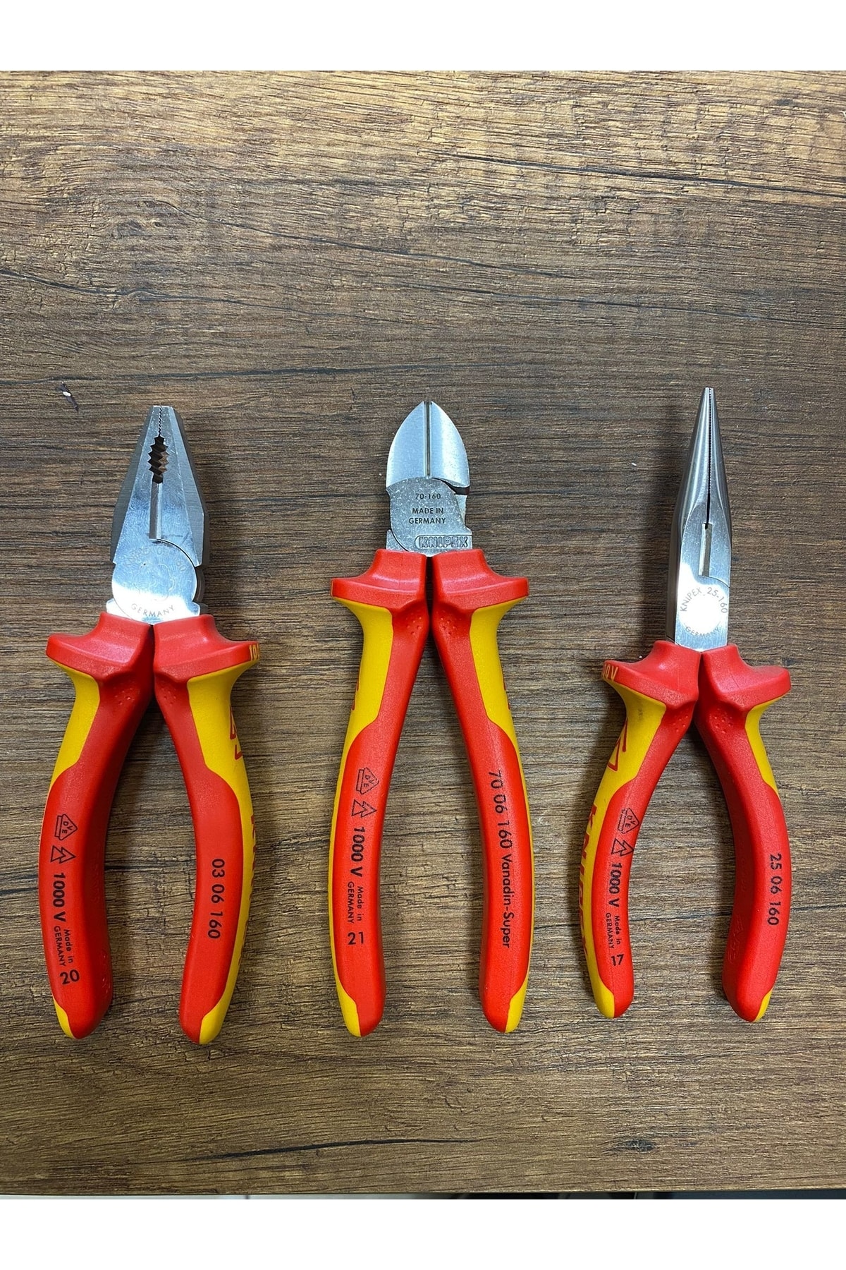 160 Mm Pense Yan Keski Kargaburun Seti 1000 V Vde Made In Germany