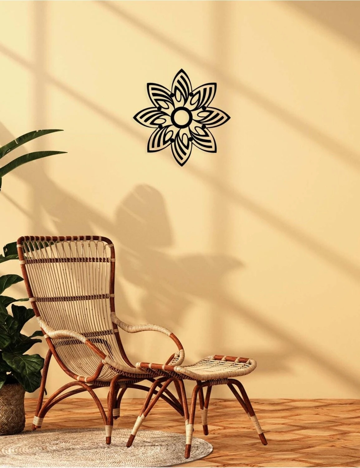 -Allah Islami Metal Tablo - Islami Ev Dekorasyonu - Dini Duvar Tabloları - 50 X 50 - Cm - Sıyah-Islm-065