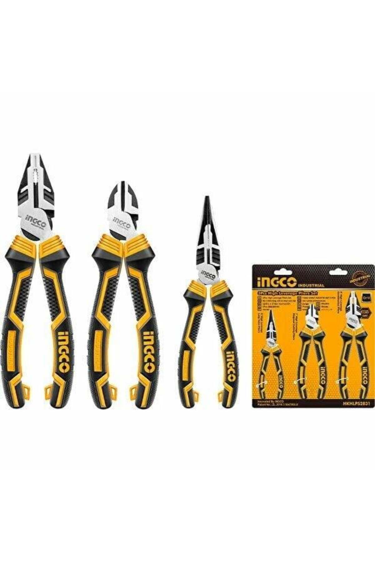 Profesyonel 3'lü Set (200mm Pense-160mm Yankeski-160mm Kargaburun) - ING-HKPS28318