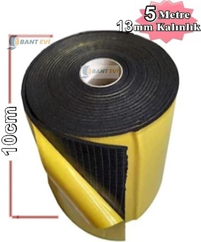 Araç Oto Ses Isı Yalıtım 13MM Kalınlıkta 10cmx5mt Yapışkanlı Kauçuk izolasyon Malzemesi