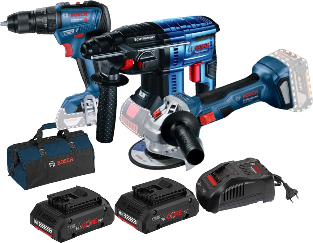 BOSCH Gbh 180-LI Gsb 18V-50 Gws 180-LI 2X4,0AH