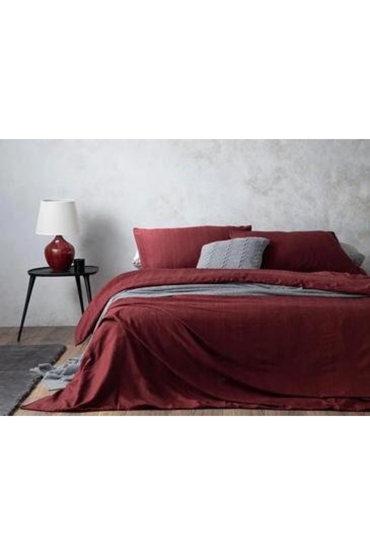 Aurora Silky Touch Tek Kişilik Nevresim Takımı 160x220 Cm Bordo