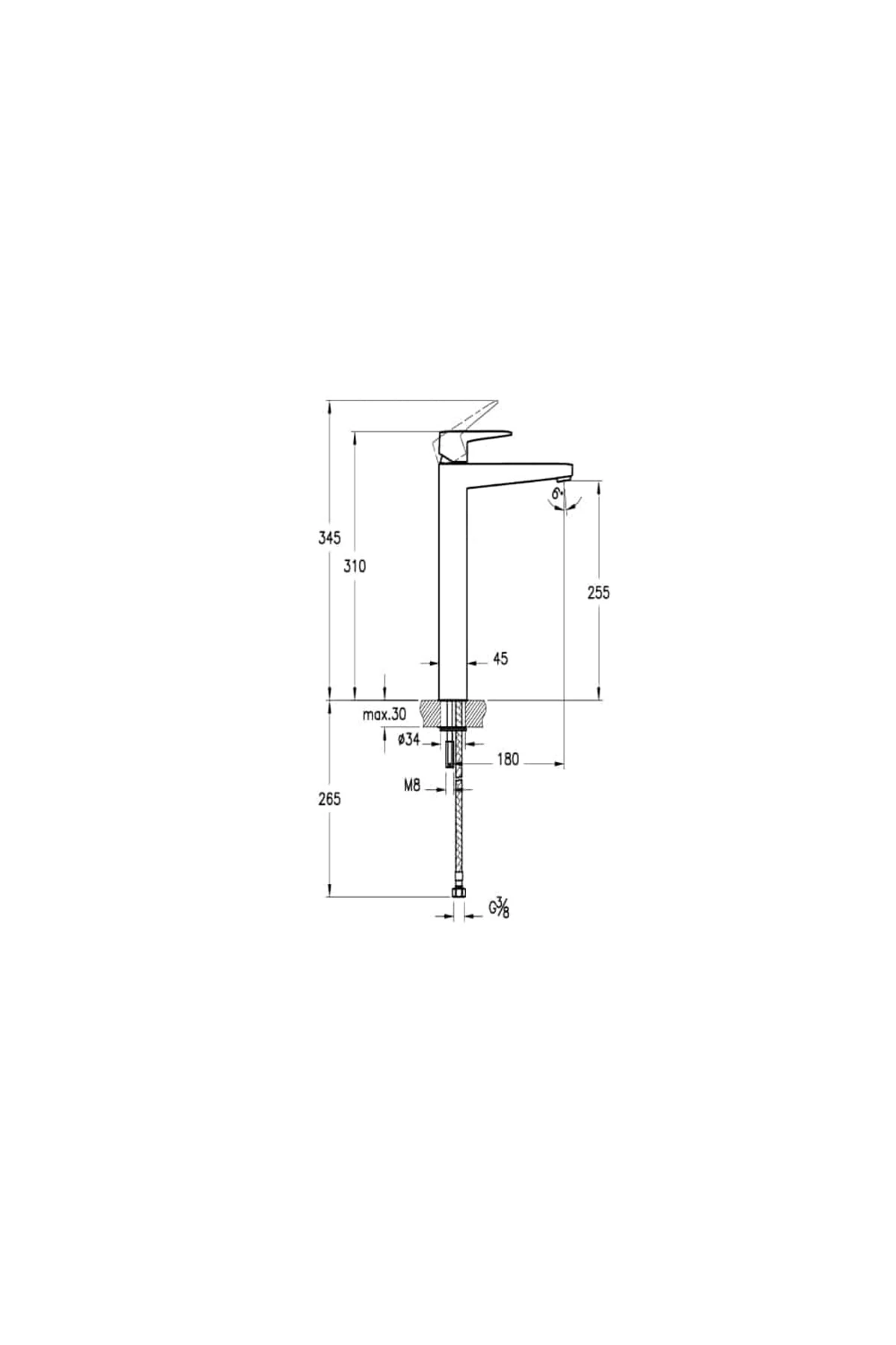 Root Square Lavabo Bataryası Çanak
