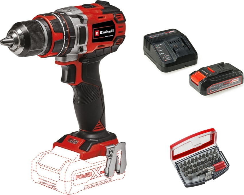 Tp-Cd 18/50 Li-I Bl Solo Akülü Vidalama Seti + 1 x 2.5 Ah Starter Kit + Kwb 32 Parça Bits Uç