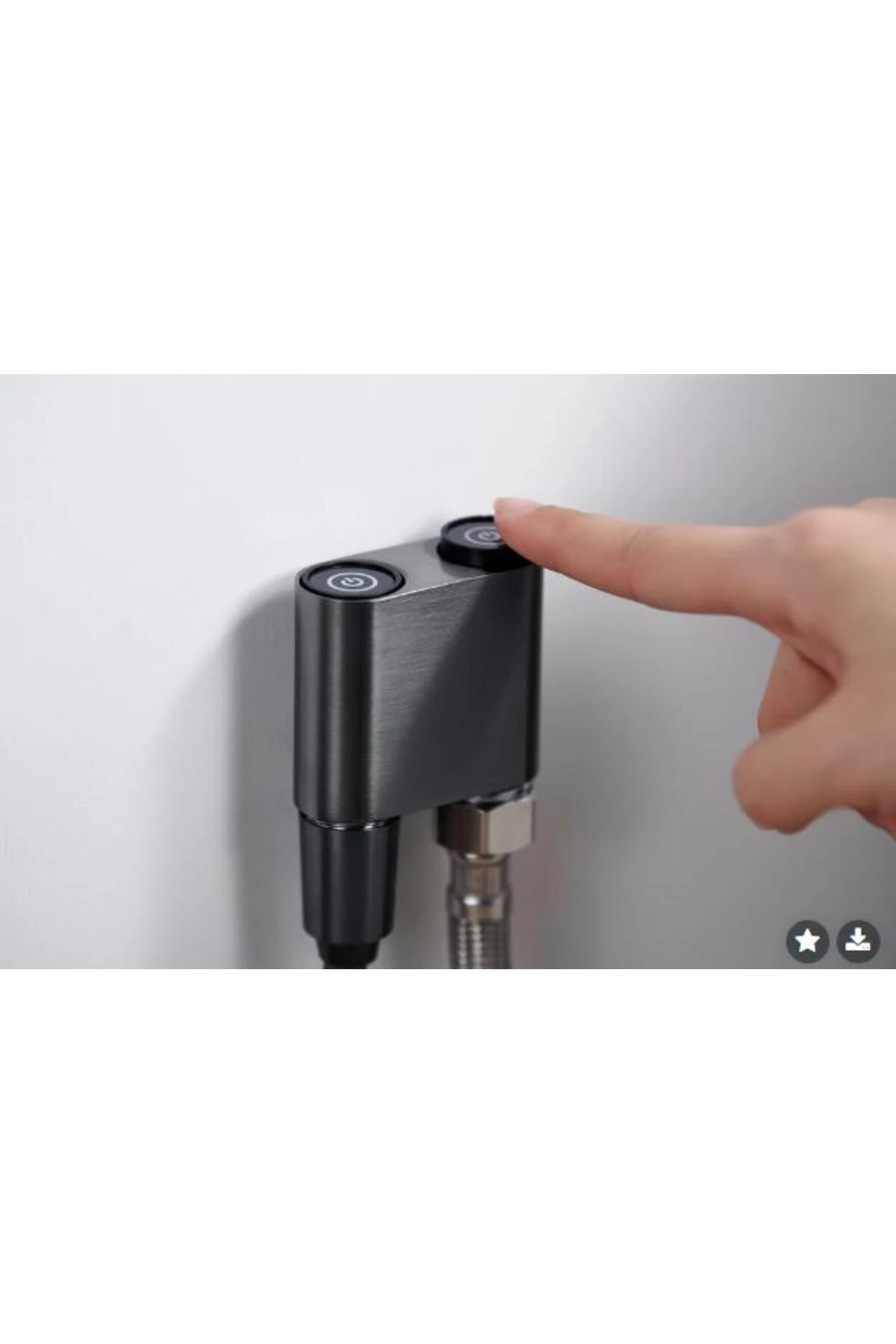 Taharatmatik Bide Sprey Yıkama Sistemi Manyetik Askı ve Etejerli Krom H707CR