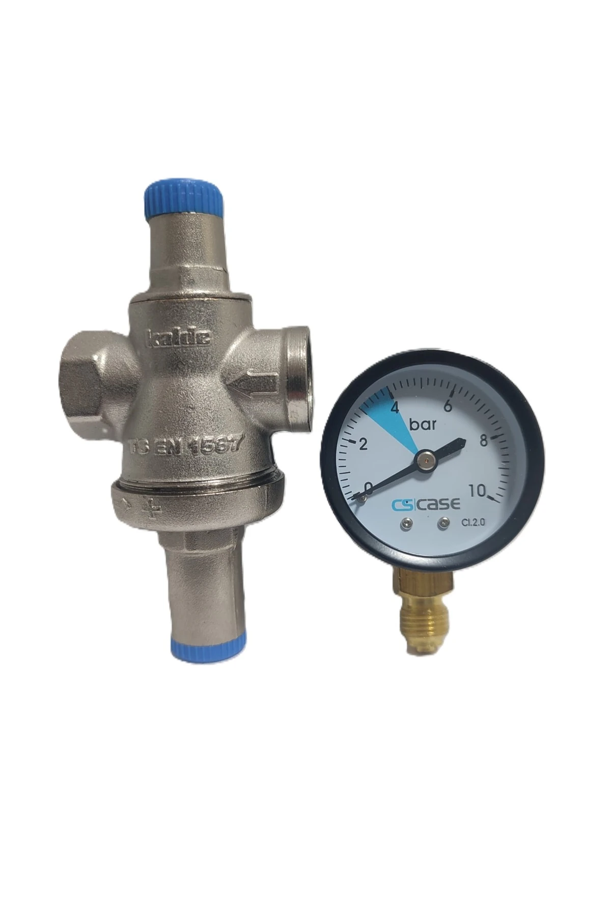 1/2" DN15 Rekorsuz Su Basınç Düşürücü (Manometreli) - Pressure Reducing Valves (With Manometer)