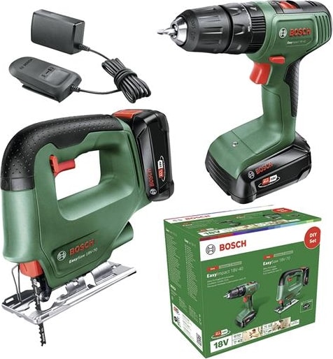 BOSCH Akülü Darbeli Matkap Dıy Set Easyımpact 18V-40 + Easysaw 18V-70 - 0 603 9d8 10A