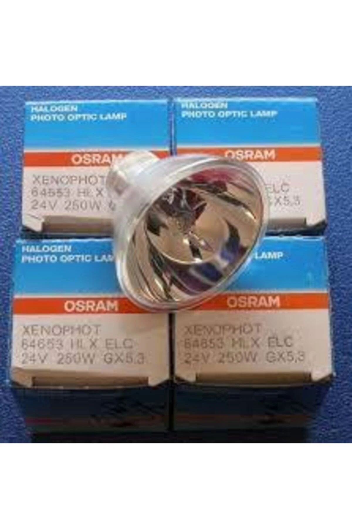 Xenophot 64653 Hlx Elc 24v 250w Çanak Halojen Ampul Tepegöz Projeksiyon Ampulu Made In Germany