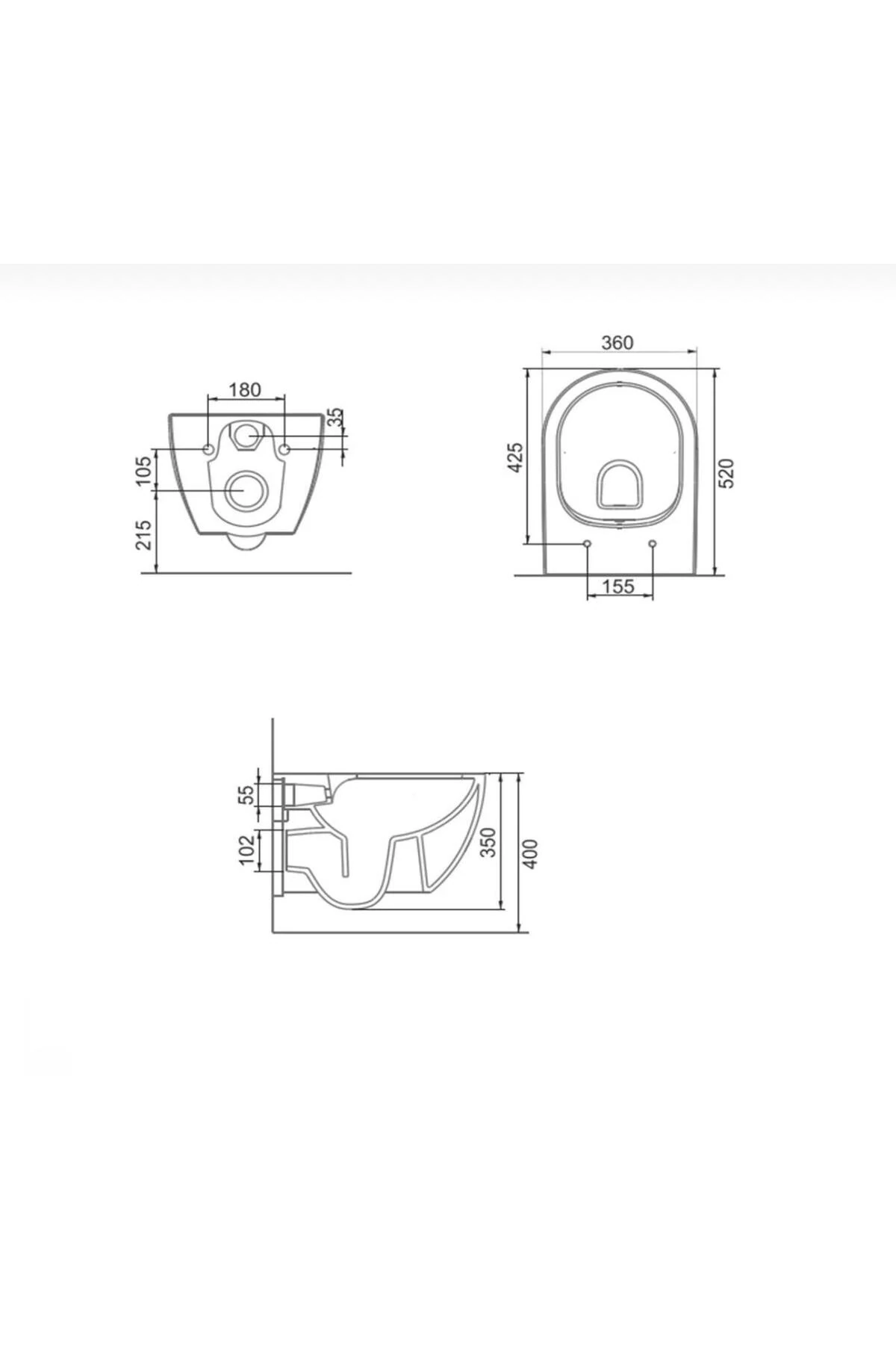 HİLL RİMOUT MAT ANTRASİT KLOZET YAVAŞ KAPANAN ORJİNAL KAPAK A031291H