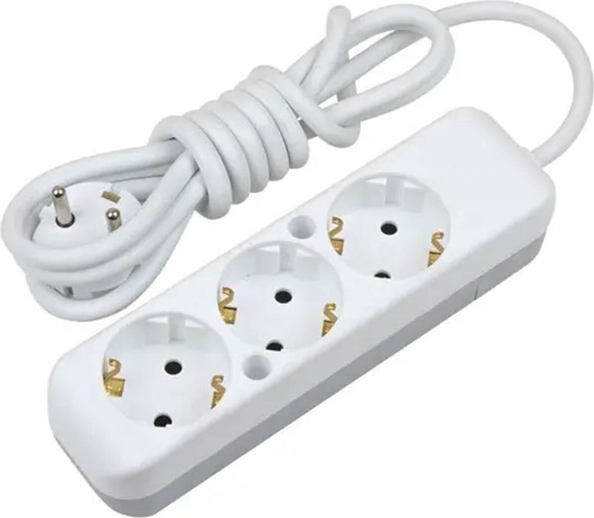 3lü Üçlü 5 Metre Uzatma Kablolu Anahtarsız Topraklı Grup Priz Elektirik Uzatma Kablosu 1410