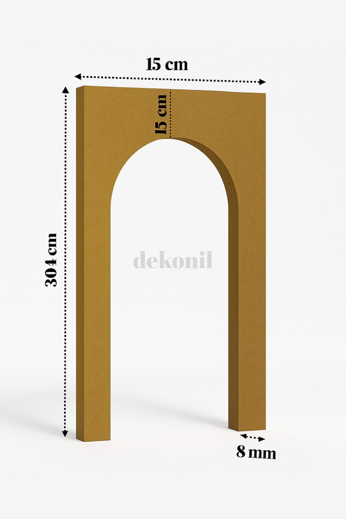 Pinterest Boyanabilir Yarım Oval MDF Kemer Duvar Paneli 54*300 cm (3 Adet)