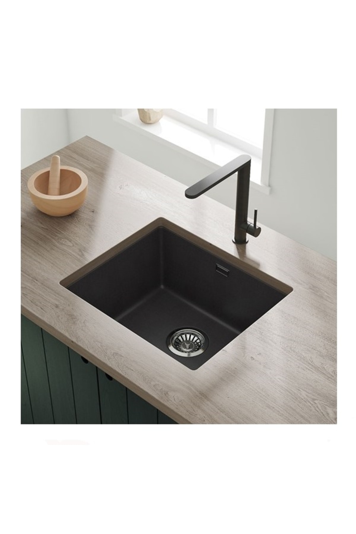 BLO -50/40 TEK GÖZ GRANİT EVYE SİYAH-BEYAZ-KREM-ANTRASİT-GRİ BEYAZ