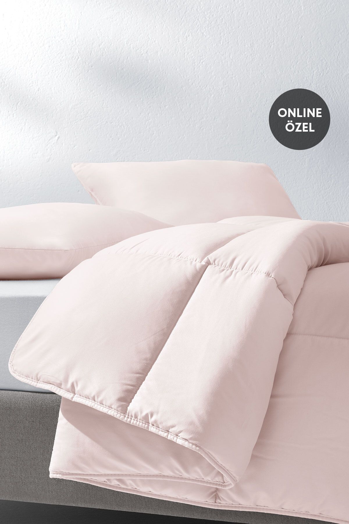 Macaron Çift Kişilik Yorgan - Yastık Set - Pembe