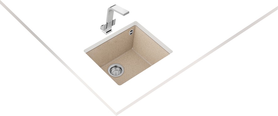 SQUARE 50.40 TG AVENA BEIGE Tezgahaltı Granit Eviye Bej 50 cm 115230022