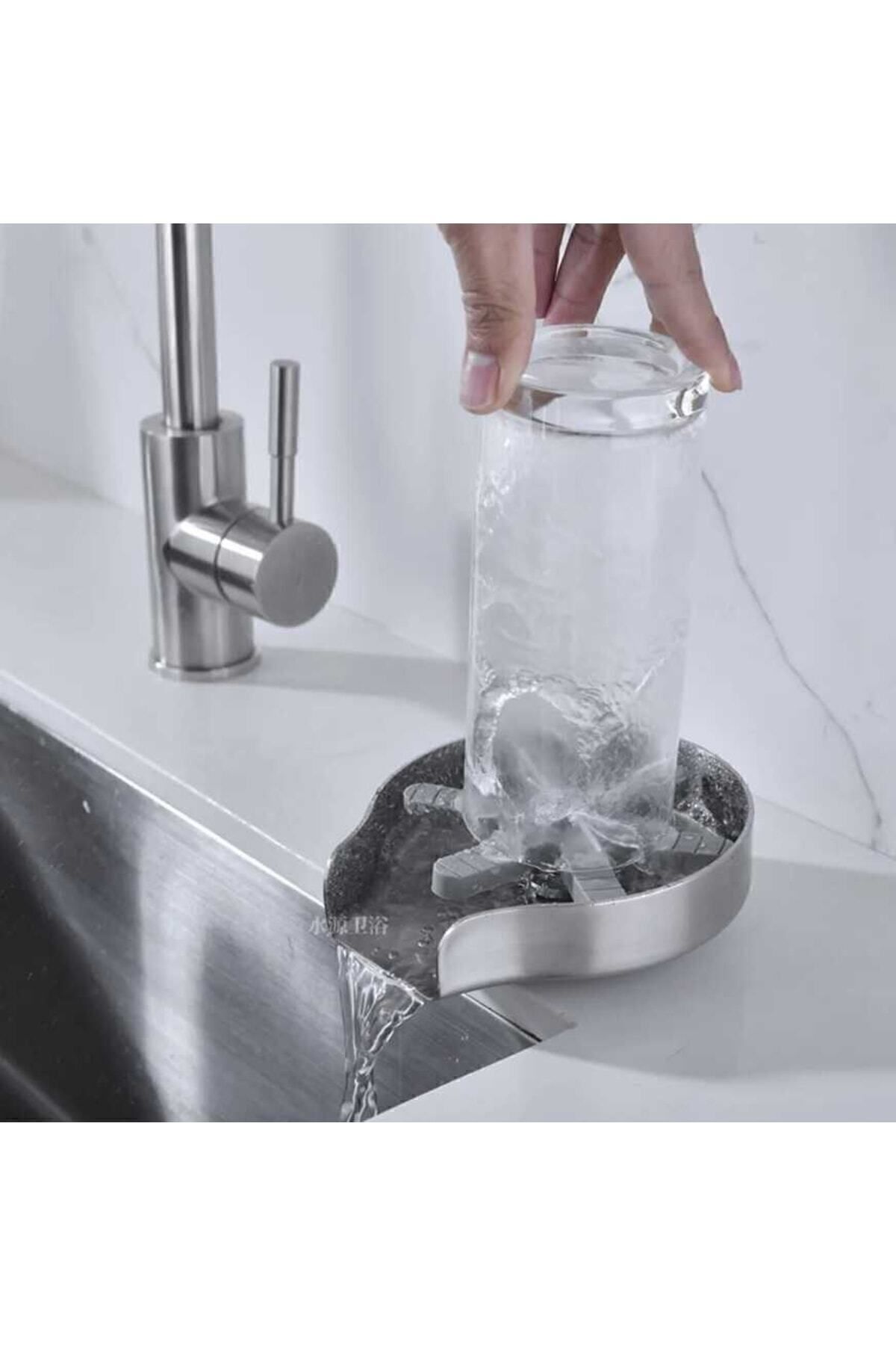 Teknolojik Akıllı Yağmurlama Armatür Kesme Tahtası 2 Tepsi 75x45x20cm Ankastre Evye Seti Hediye Li