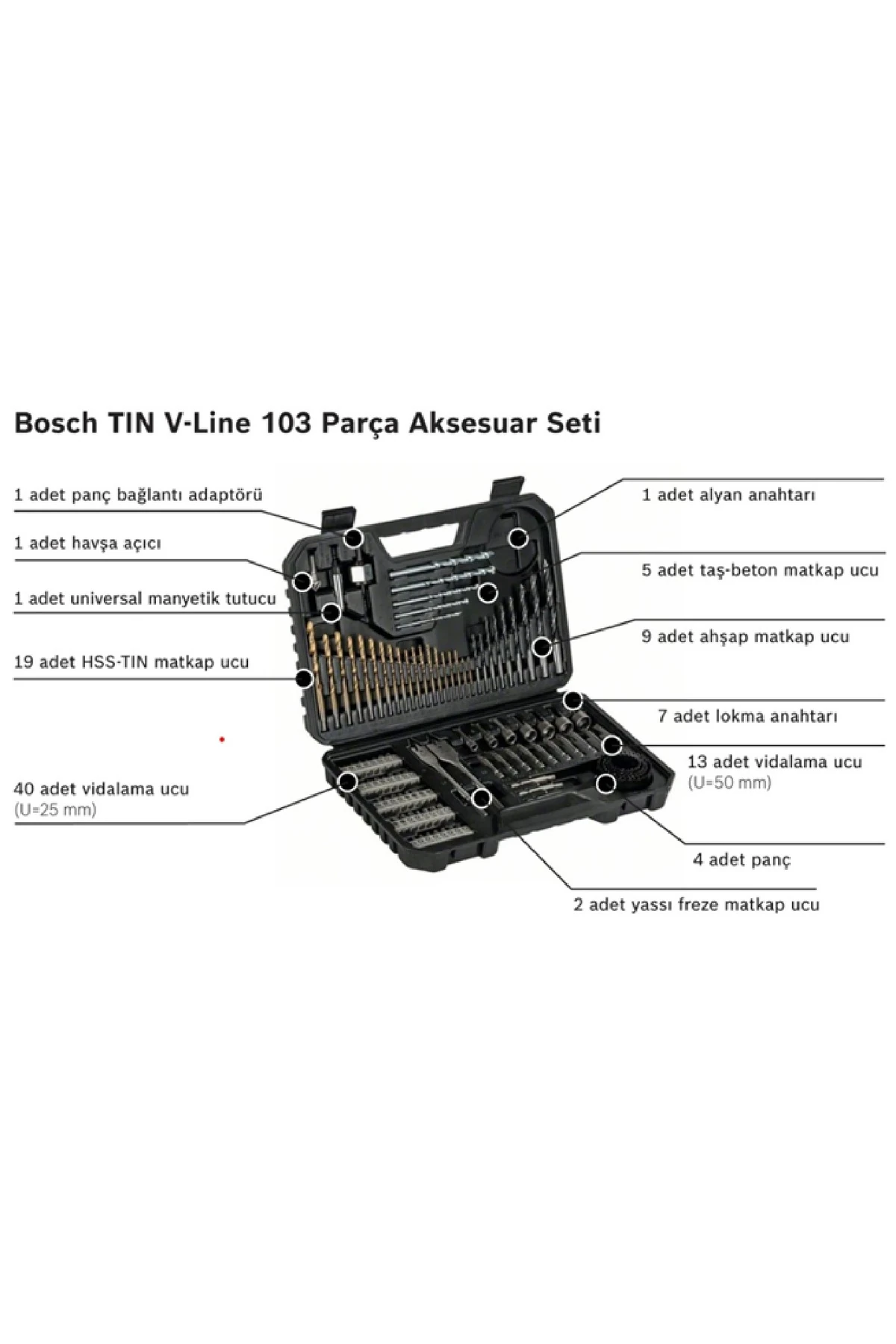 Matkap Ucu Seti 103 Piece Toolbox Accessory Set Tool Bag