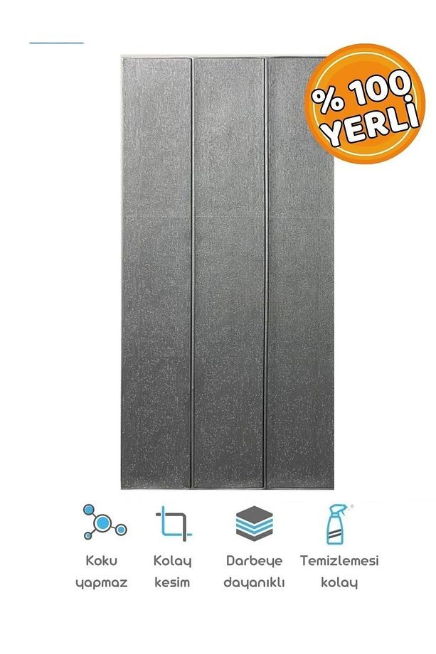 70x35 Cm Antrasit Lambiri 3d Kendinden Yapışkanlı Duvar Kağıdı Duvar Paneli