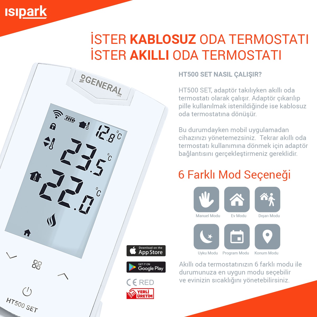 HT500SET Akıllı Oda Termostatı Beyaz