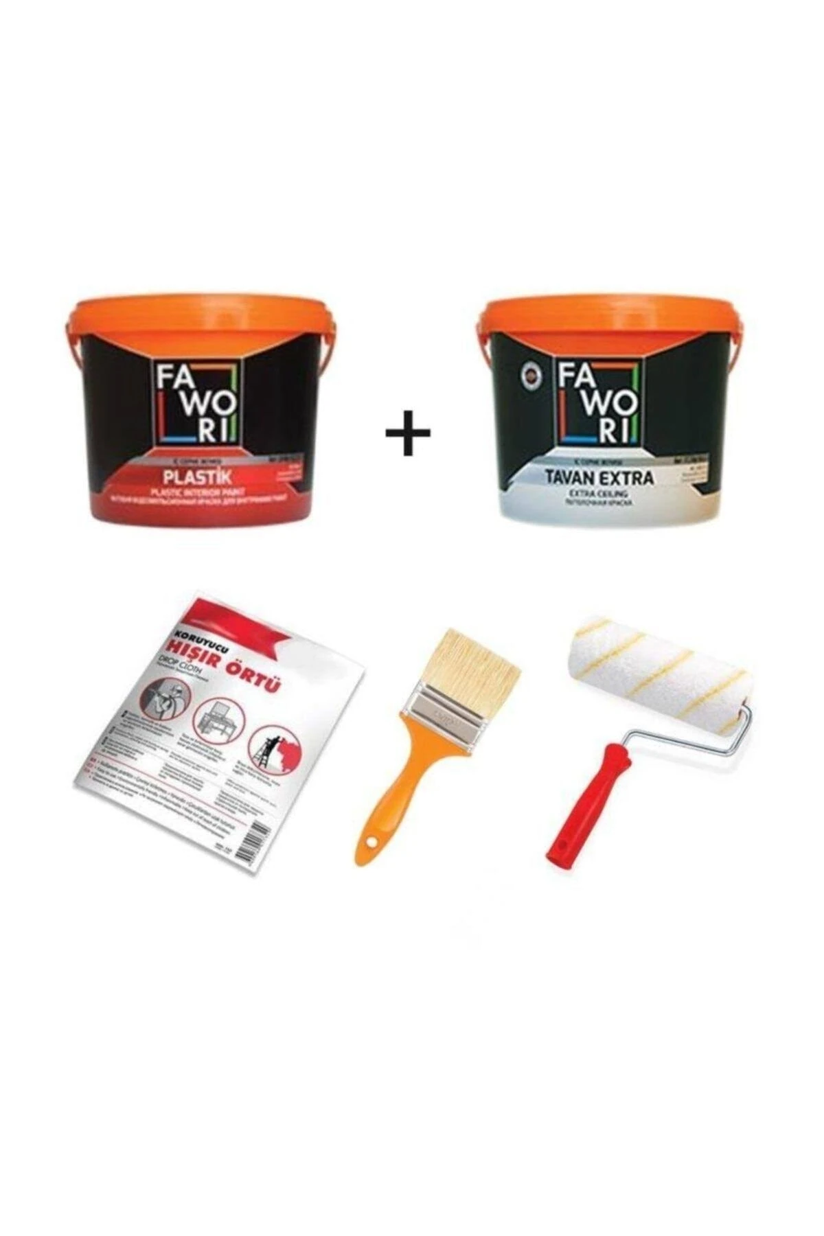 Plastik Iç Cephe Duvar Boyası 20 Kg + Tavan 10 Kg + Boya Seti