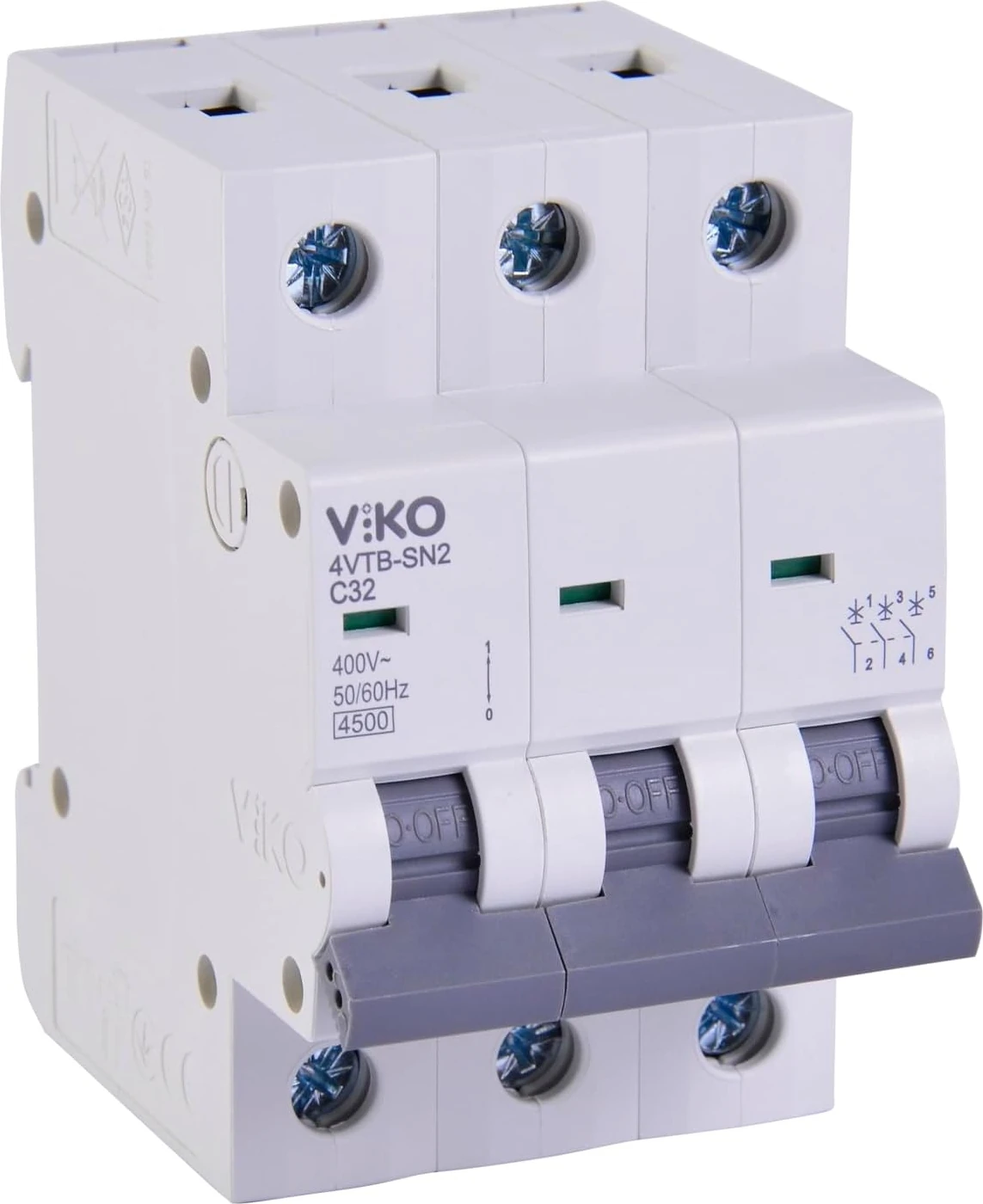 4VTB-3C32 Otomatik Sigorta 4,5ka C Tipi 3 Kutup 32A