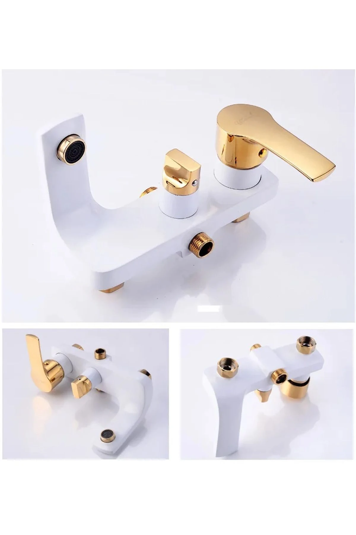 Banyo Bataryası Duş Seti El Duşu Ve Tepe Duş Hariç Komple Beyaz Tasarımdır 7 Yıl Garantili Ithal