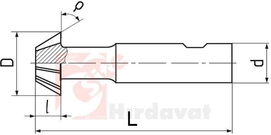 Zps-Fn Kırlangıç Freze 20MM 50° Dın 1833 B Form