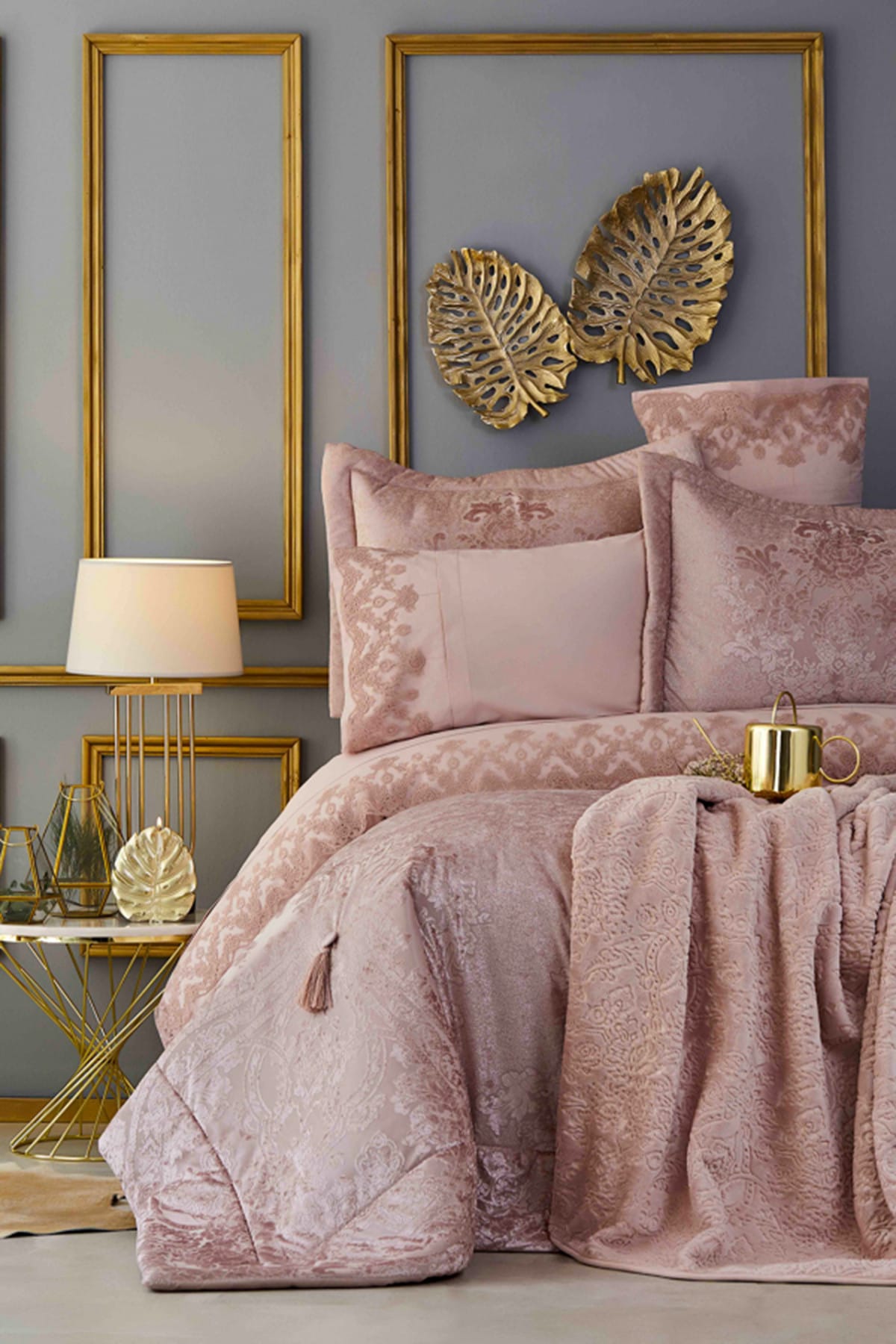 Valeria Delux Rose Gold King Size Çeyız Seti