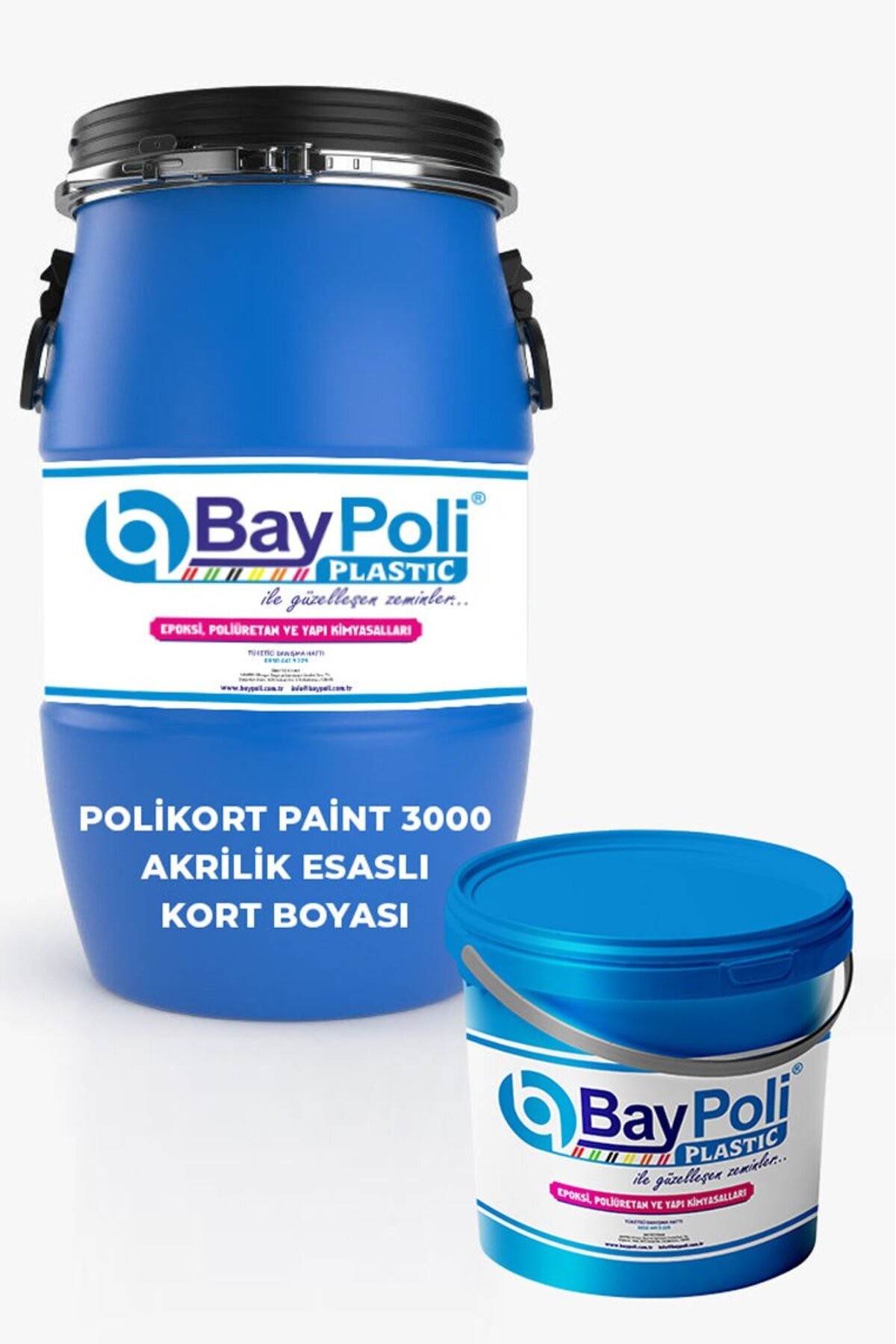Polikort Paint 3000 Spor Saha Teniskort Boyası 10 Kg Mor Boya