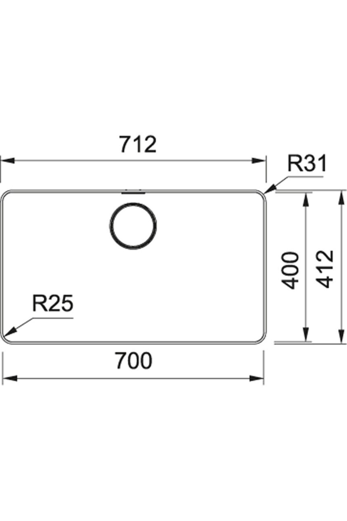 Mythos Myx 210-70 Inox Mutfak Eviyesi