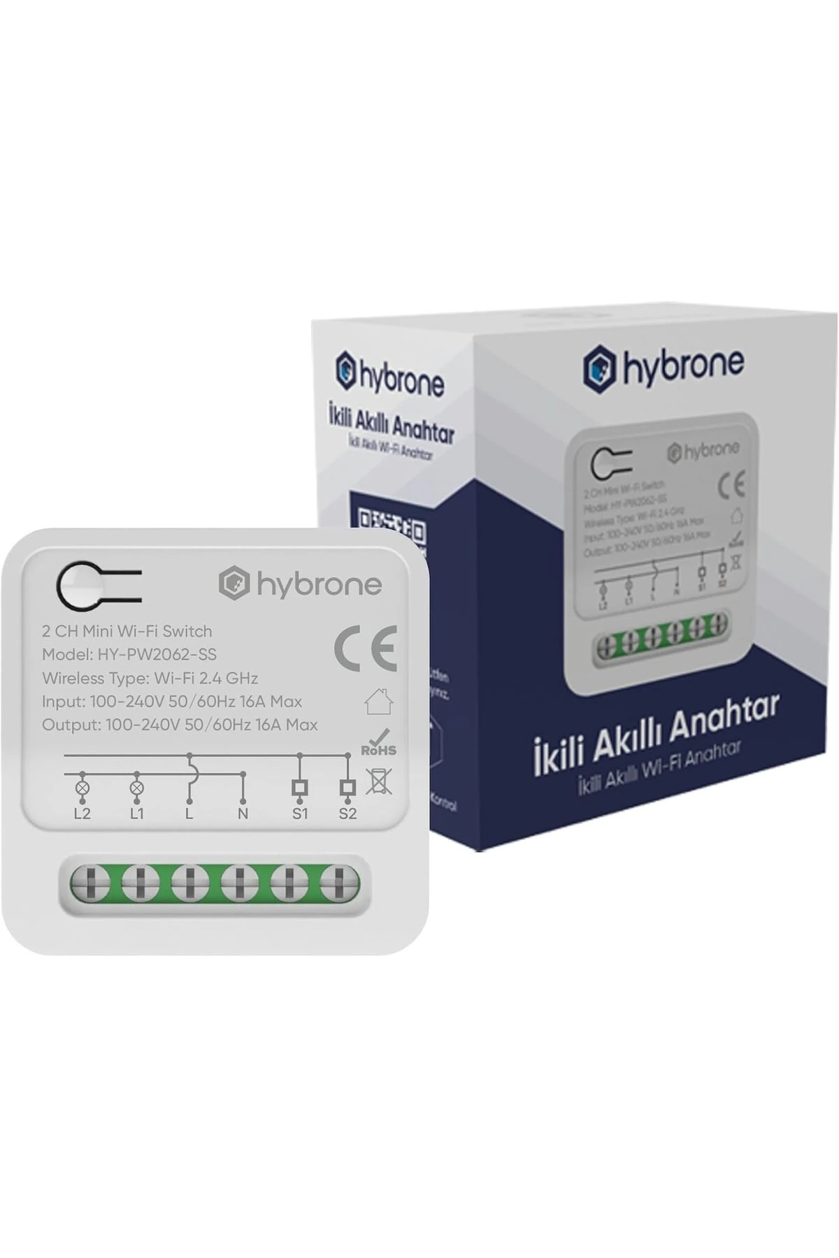 buysurge Wi-Fi İkili Akıllı Mini Anahtar, Akıllı Röle, İçin Kullanıma Uygun polynexus 1131745